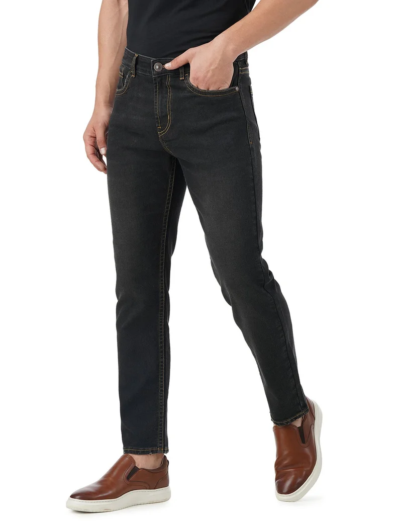 Inkd  Men's Regular Fit Jeans - Mid-Rise | Cotton Blend | Stretchable Fabric | Contrast Stitch | Classic 5 Pocket Styling for Men | Best Price UAE